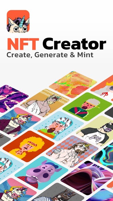 Emulate iPhone app AI NFT Art Generator: UniPixel using MyAndroid
