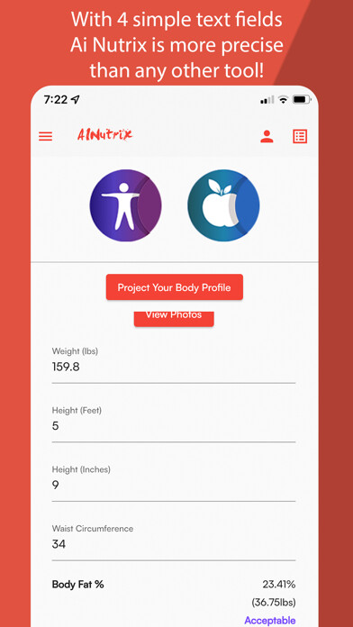 Emulate iPhone app AI Nutrix using MyAndroid Emulate iPhone app AI Nutrix using MyAndroid