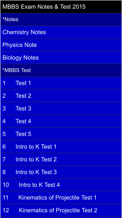 Emulate iPhone app AIPMT Notes ,Formulae & MCQ using MyAndroid