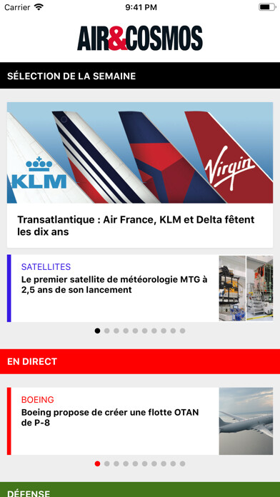 Emulate iPhone app Air&Cosmos News using MyAndroid