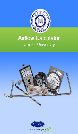 Emulate iPhone app Airflow Calculator using MyAndroid