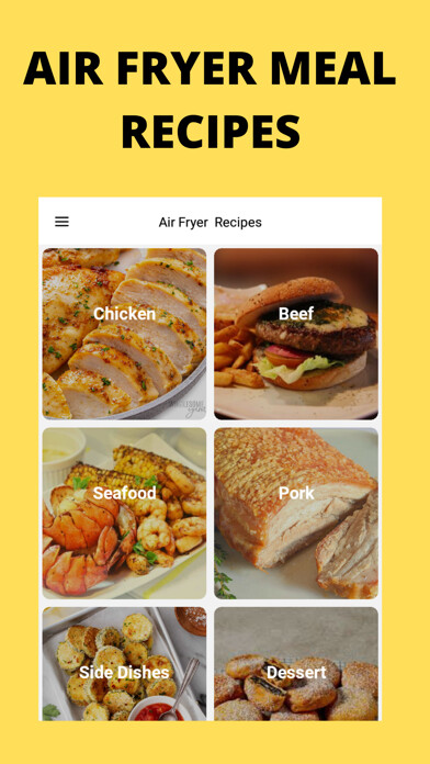 Emulate iPhone app Air Fryer Meal Recipes App using MyAndroid Emulate iPhone app Air Fryer Meal Recipes App using MyAndroid