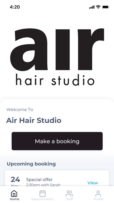 Emulate iPhone app Air Hair Studio using MyAndroid