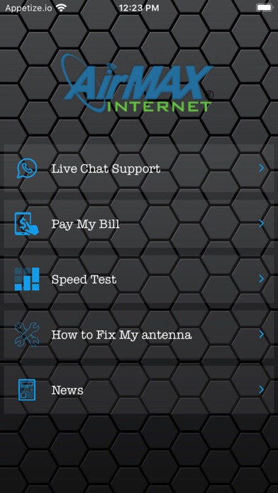 Emulate iPhone app Airmax Billing using MyAndroid