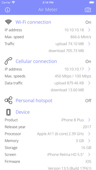 Emulate iPhone app Air Meter using MyAndroid