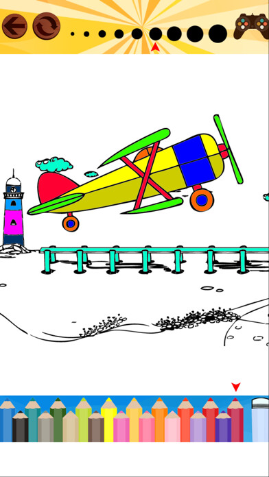 Emulate iPhone app Airplane Coloring Books using MyAndroid Emulate iPhone app Airplane Coloring Books using MyAndroid
