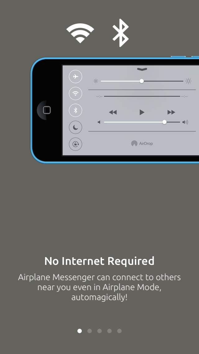 Emulate iPhone app Airplane Messenger Lite - Anonymous Offline Messaging via Peer-to-Peer Wireless using MyAndroid