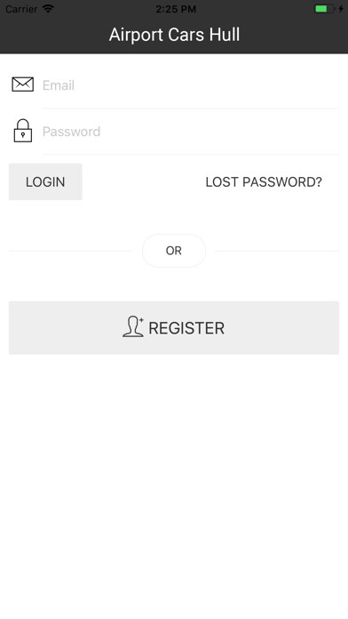 Emulate iPhone app Airport Cars Hull using MyAndroid