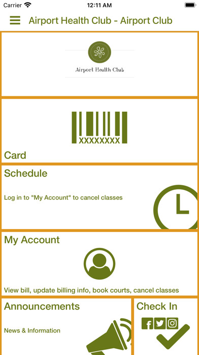 Emulate iPhone app Airport Health Club using MyAndroid Emulate iPhone app Airport Health Club using MyAndroid