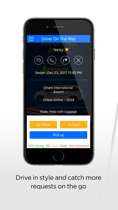 Emulate iPhone app Airport taxi services using MyAndroid