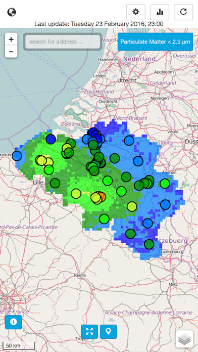 Emulate Android APK Air Quality Belgium