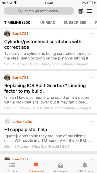 Emulate iPhone app AirsoftSociety Airsoft Forum using MyAndroid
