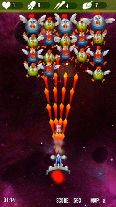 Emulate iPhone app Air Strike Force - Chicken Defense using MyAndroid