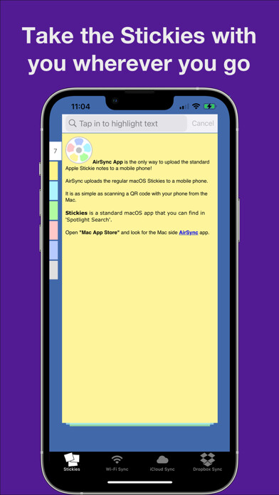 Emulate iPhone app AirSync your Stickies using MyAndroid Emulate iPhone app AirSync your Stickies using MyAndroid