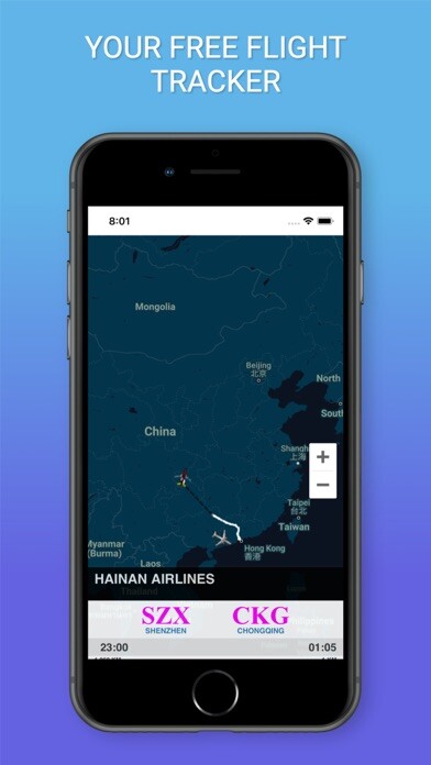 Emulate iPhone app Air Tracker Hainan Airlines using MyAndroid
