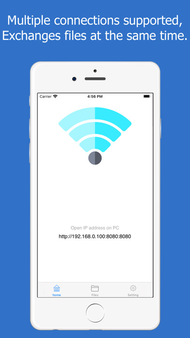 Emulate iPhone app Air Transfer : File Manager using MyAndroid