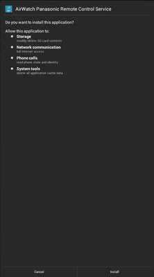 Emulate Android APK AirWatch Panasonic RC Service Emulate Android APK AirWatch Panasonic RC Service