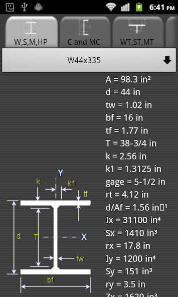 Run android online APK AISC Steel Tables from MyAndroid or emulate AISC Steel Tables using MyAndroid