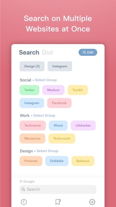 Emulate iPhone app Ai Search 2 - Batch Browser using MyAndroid