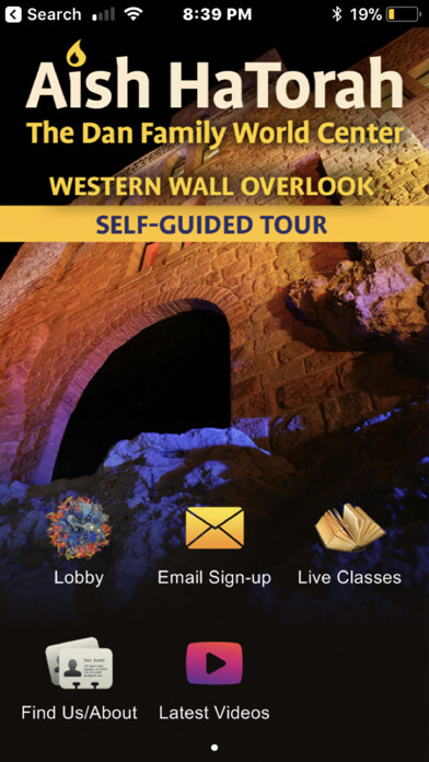 Emulate iPhone app Aish Western Wall Outlook using MyAndroid