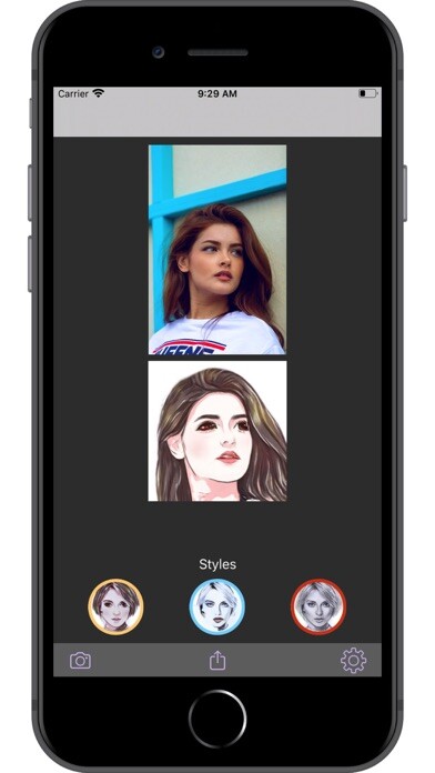 Emulate iPhone app AI Sketcher using MyAndroid