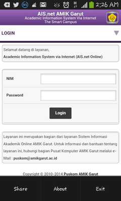 Emulate Android APK AISnet AMIK Garut