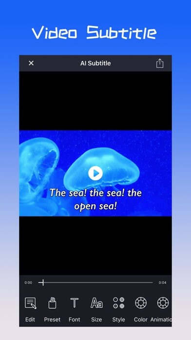 Emulate iPhone app AI Subtitle - Video subtitles using MyAndroid