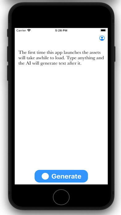 Emulate iPhone app AI Text Generation using MyAndroid Emulate iPhone app AI Text Generation using MyAndroid