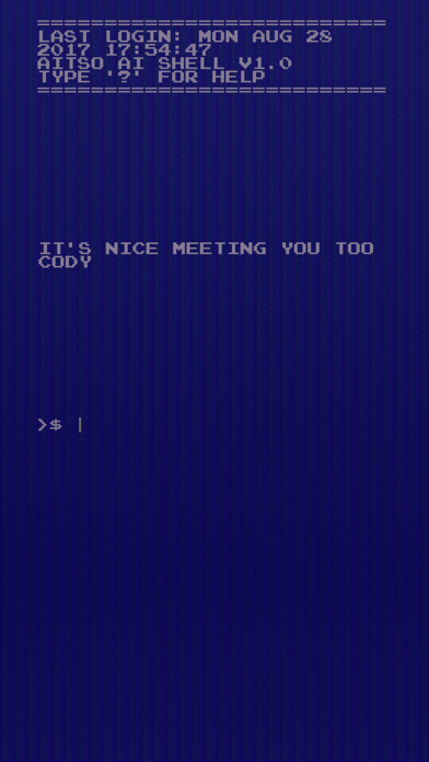 Emulate iPhone app AITSO - Talking AI Chatbot using MyAndroid