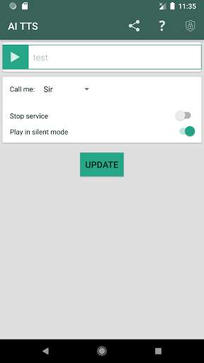 Run android online APK AI TTS - Artificial Intelligence Text-to-speech from MyAndroid or emulate AI TTS - Artificial Intelligence Text-to-speech using MyAndroid