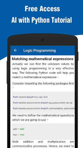 Emulate AI with Python Tutorial from MyAndroid or run AI with Python Tutorial using MyAndroid