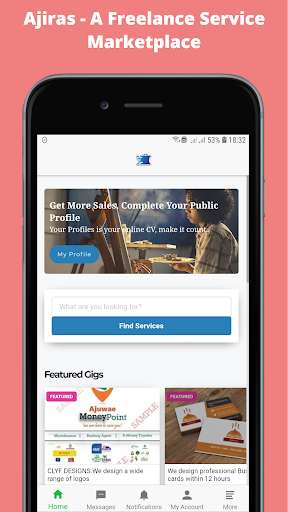 Run android online APK Ajiras - A Freelance Service Marketplace from MyAndroid or emulate Ajiras - A Freelance Service Marketplace using MyAndroid Run android online APK Ajiras - A Freelance Service Marketplace from MyAndroid or emulate Ajiras - A Freelance Service Marketplace using MyAndroid