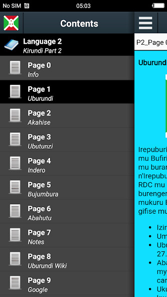 Run android online APK Akahise KUburundi - EN/RUNDI from MyAndroid or emulate Akahise KUburundi - EN/RUNDI using MyAndroid