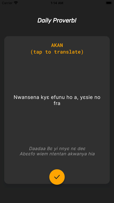Emulate iPhone app Akan Proverbs using MyAndroid Emulate iPhone app Akan Proverbs using MyAndroid