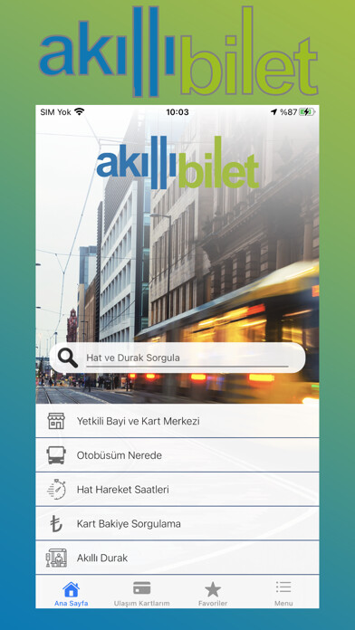 Emulate iPhone app Akıllı Biletim using MyAndroid