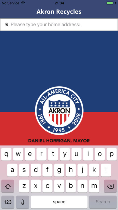Emulate iPhone app Akron Recycles using MyAndroid