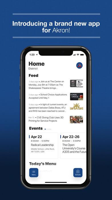 Emulate iPhone app Akron School District using MyAndroid Emulate iPhone app Akron School District using MyAndroid