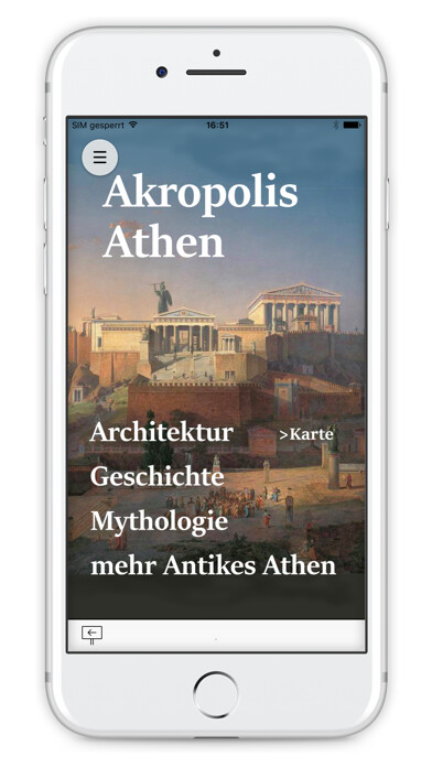 Emulate iPhone app Akropolis Athen using MyAndroid