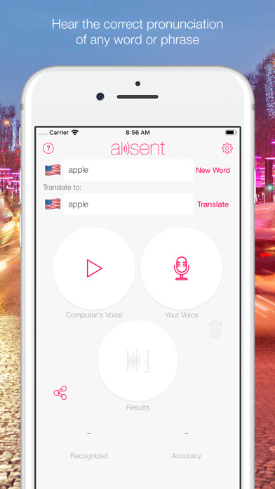 Emulate iPhone app Aksent: Pronunciation Helper using MyAndroid Emulate iPhone app Aksent: Pronunciation Helper using MyAndroid
