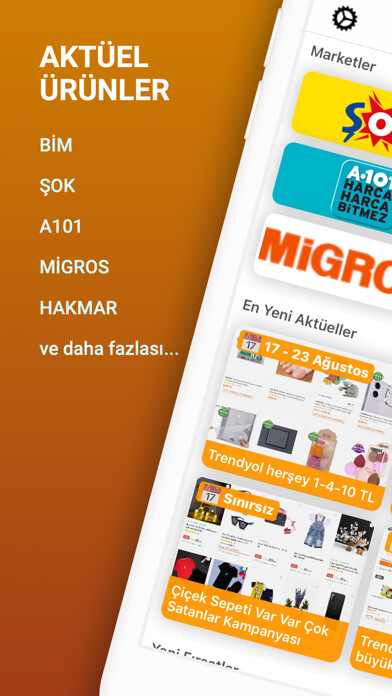 Emulate iPhone app Aktüel Ürünler Kataloglar using MyAndroid
