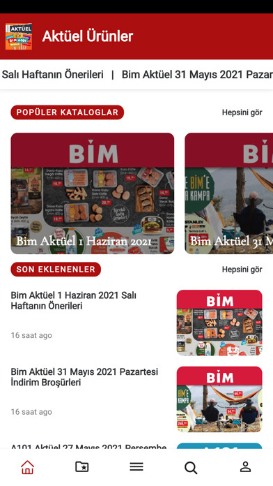Emulate iPhone app Aktüel Ürünler İndirim Broşürü using MyAndroid