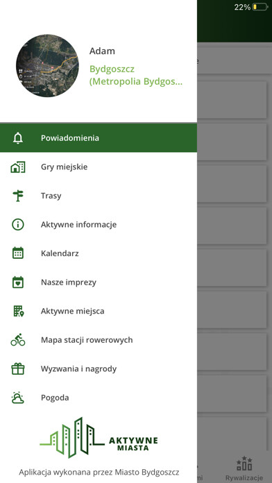 Emulate iPhone app Aktywne Miasta using MyAndroid