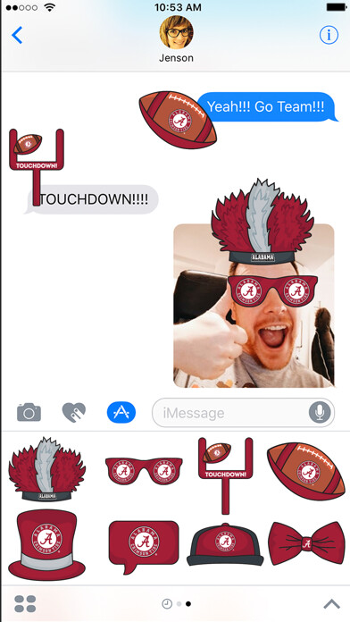 Emulate iPhone app Alabama Crimson Tide Plus Stickers for iMessage using MyAndroid Emulate iPhone app Alabama Crimson Tide Plus Stickers for iMessage using MyAndroid