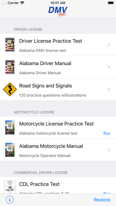 Emulate iPhone app Alabama DMV Test Prep using MyAndroid Emulate iPhone app Alabama DMV Test Prep using MyAndroid