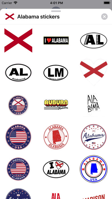 Emulate iPhone app Alabama emoji - USA stickers using MyAndroid