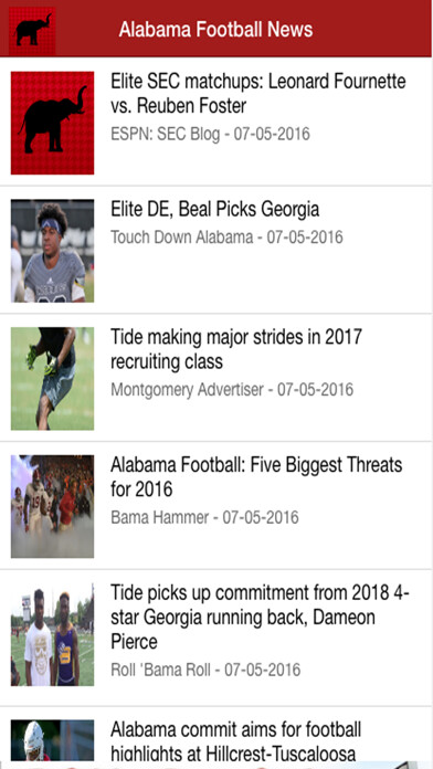 Emulate iPhone app Alabama Football News using MyAndroid Emulate iPhone app Alabama Football News using MyAndroid