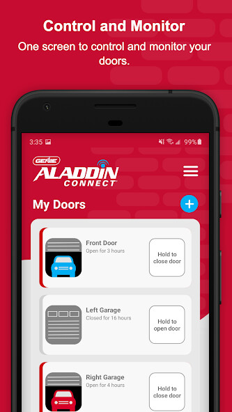Emulate iPhone app Aladdin Connect using MyAndroid