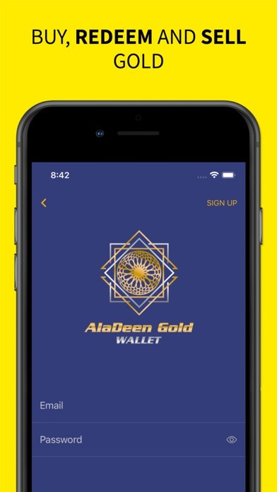 Emulate iPhone app AlaDeen Gold Wallet using MyAndroid