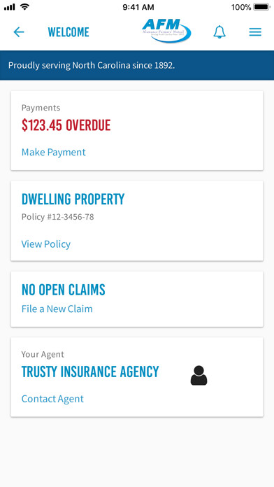 Emulate iPhone app Alamance Farmers Mutual using MyAndroid Emulate iPhone app Alamance Farmers Mutual using MyAndroid