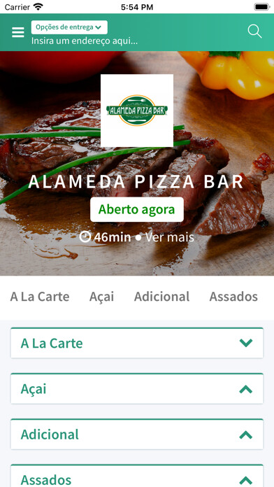 Emulate iPhone app Alameda Pizza Bar using MyAndroid
